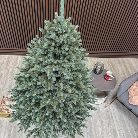 Brad artificial Christmas Deluxe, Alaska Select verde argintiu, integral 3D, 180 cm [2]
