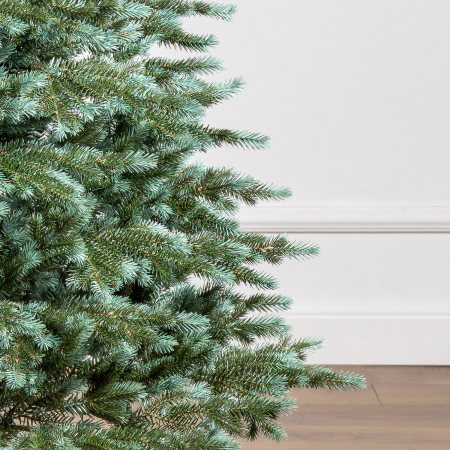 Brad artificial Christmas Deluxe, Alaska Select verde argintiu, integral 3D, 210 cm [9]