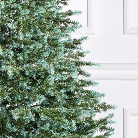 Brad artificial Christmas Deluxe, Alaska Select verde argintiu, integral 3D, 210 cm [5]