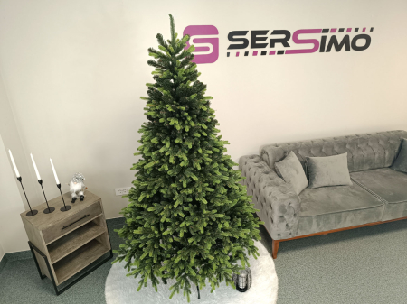 Brad artificial Christmas Deluxe by Sersimo, Carpati cu varfuri verzi, 2D+3D, 210cm [8]