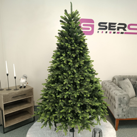 Brazi artificiali - Brad artificial Christmas Deluxe by Sersimo, Carpati cu varfuri verzi, 2D+3D, 210cm