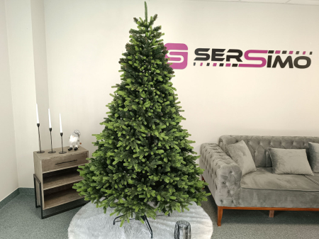 Brad artificial Christmas Deluxe by Sersimo, Carpati cu varfuri verzi, 2D+3D, 250cm [18]