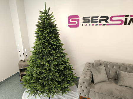 Brad artificial Christmas Deluxe by Sersimo, Carpati cu varfuri verzi, 2D+3D, 250cm [15]