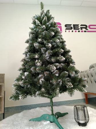 Brad artificial Christmas Deluxe by Sersimo, Crystal nins cu merisoare, 2D, 180cm [15]