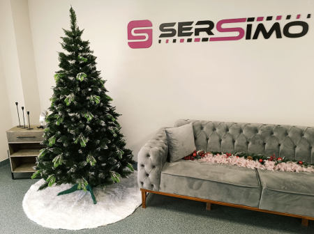 Brad artificial Christmas Deluxe by Sersimo, Diamant, 2D+3D, 200cm [11]