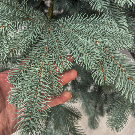 Brad artificial Christmas Deluxe, Kovalivka Select argintiu, integral 3D, 230 cm [5]