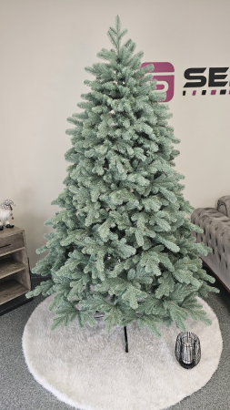 Brad artificial Christmas Deluxe by Sersimo, Kovalivska argintiu, 3D, 210cm [14]