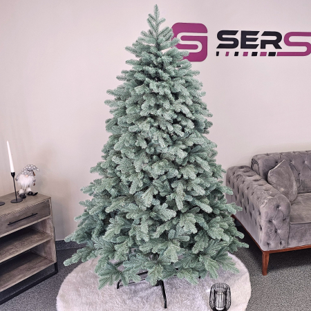 Decoratiuni si articole casa - Brad artificial Christmas Deluxe by Sersimo, Kovalivska argintiu, 3D, 210cm