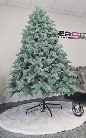 Brad artificial Christmas Deluxe by Sersimo, Kovalivska argintiu, 3D, 210cm [10]