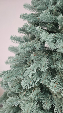 Brad artificial Christmas Deluxe by Sersimo, Kovalivska argintiu, 3D, 210cm [13]