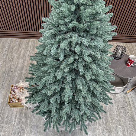 Brad artificial Christmas Deluxe, Laponia Select argintiu, integral 3D, 180cm [2]