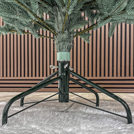 Brad artificial Christmas Deluxe, Laponia Select argintiu, integral 3D, 180cm [4]