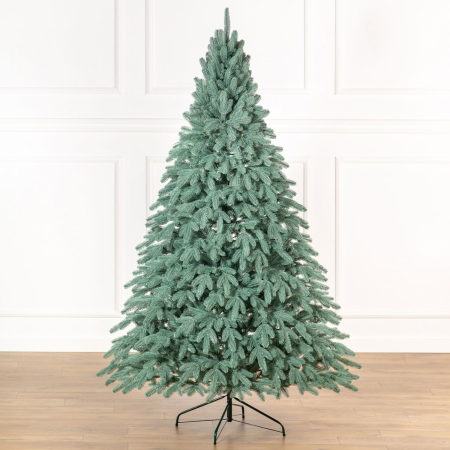 Brad artificial Christmas Deluxe, Laponia Select argintiu, integral 3D, 210cm [6]