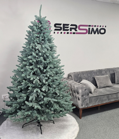 Brad artificial Christmas Deluxe by Sersimo, Laponia Select argintiu, integral 3D, 230cm [2]