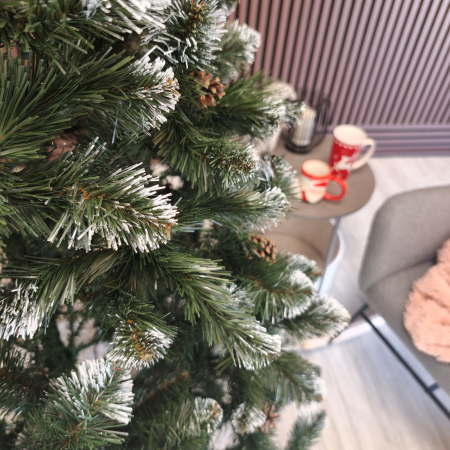 Brad artificial Christmas Deluxe, Lidia Nins cu conuri, 2D, 200cm [5]