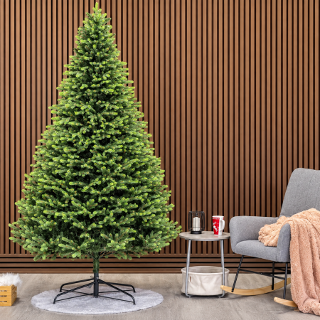 Brazi artificiali - Brad artificial Christmas Deluxe, Carpati cu varfuri verzi, 2D+3D, 250cm