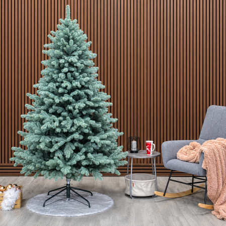 Brazi artificiali - Brad artificial Christmas Deluxe, Kovalivka Select argintiu, integral 3D, 210 cm