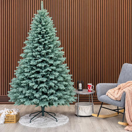 Brazi artificiali - Brad artificial Christmas Deluxe, Laponia Select argintiu, integral 3D, 230cm
