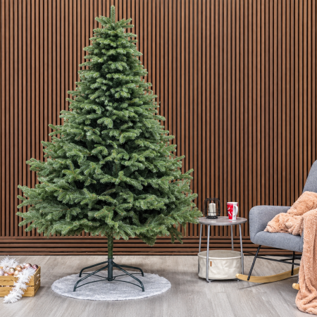 Brazi artificiali - Brad artificial Christmas Deluxe, Norvegia verde, mix 2D+3D, 210 cm