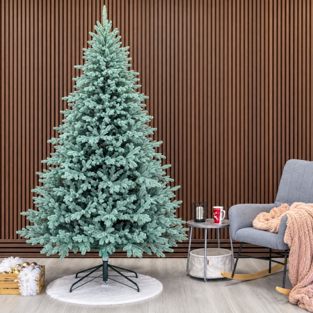 Brazi artificiali - Brad artificial Christmas Deluxe, Viena Select argintiu, integral 3D, 250 cm