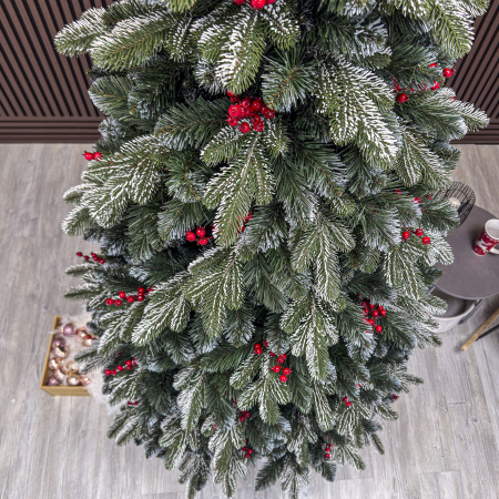 Brad artificial, Alexima Elite, verde nins cu merisoare, mix 2D+3D, 230 cm [1]