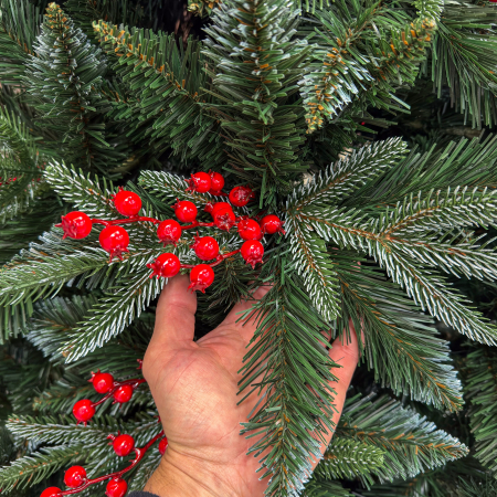 Brad artificial Sersimo, Miahelene Elite, verde nins cu merisoare, mix 2D+3D, 180 cm [2]