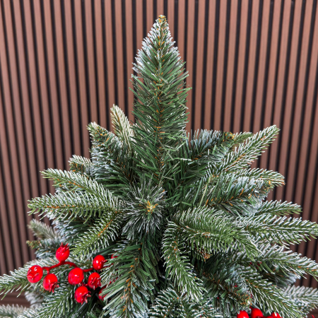 Brad artificial Sersimo, Miahelene Elite, verde nins cu merisoare, mix 2D+3D, 180 cm [12]