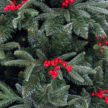 Brad artificial Sersimo, Miahelene Elite, verde nins cu merisoare, mix 2D+3D, 180 cm [4]