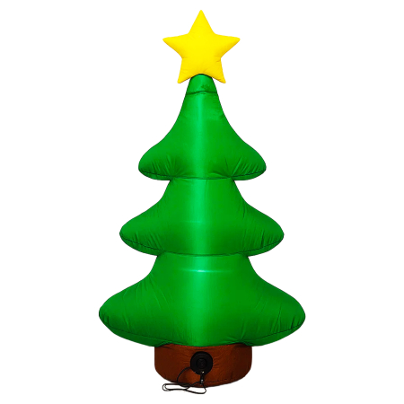 Brad gonflabil de exterior decor de Craciun, iluminare LED, compresor integrat, 125 cm, verde [6]