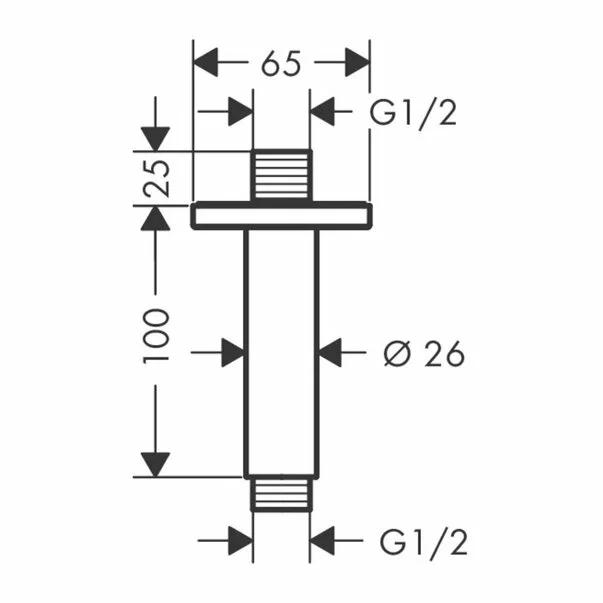 Brat de dus Hansgrohe Vernis Shape 10 cm negru mat [1]