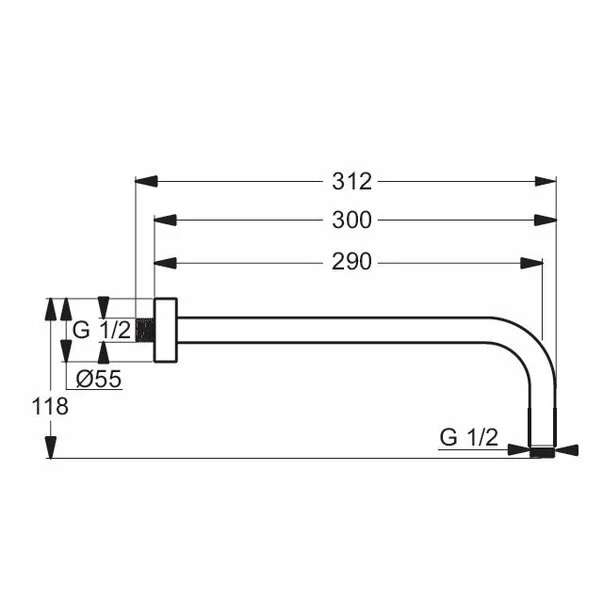 Brat de dus Ideal Standard IdealRain L1 300 mm [1]