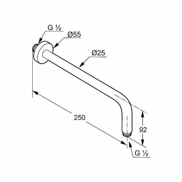 Brat de dus Kludi 250 mm [1]