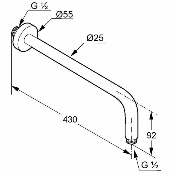 Brat de dus Kludi A-QA 430 mm [1]