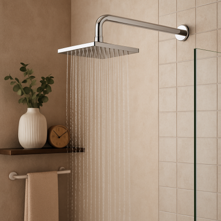 Brat de dus Remer Rubinetterie Wellness 34340, 40 cm, suport perete, G 1/2", cromat, rezistent la calcar si rugina, alama [2]