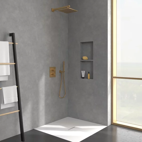 Brat de dus Villeroy&Boch Universal 40 cm profil patrat auriu periat [2]