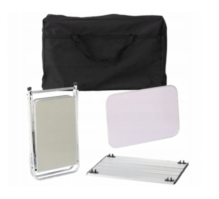 Bucatarie de camping pliabila cu 3 blaturi, cadru aluminiu, portabila pentru exterior, 175x40x111 cm [6]