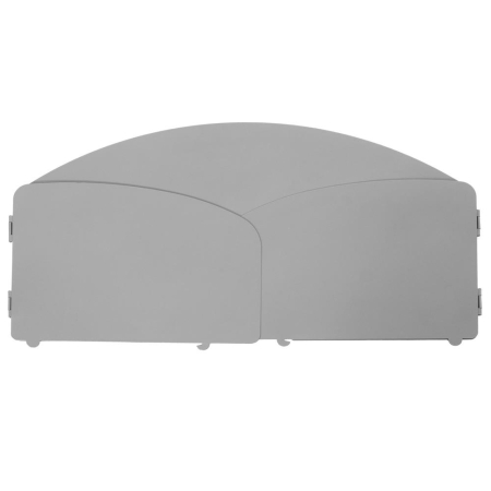 Bucatarie de camping pliabila cu 3 blaturi MDF, cadru aluminiu, portabila pentru exterior, 175x45x110 cm, gri [17]