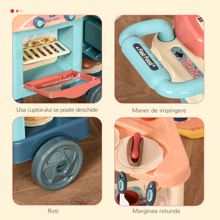  Bucatarie Jucarie pentru Copii 3-6 Ani - 50 Accesorii & Casuta [6]