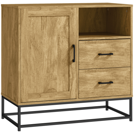 Bucatarie -  Bufet cu 2 Sertare si Raft Metalic 80×40×78 cm