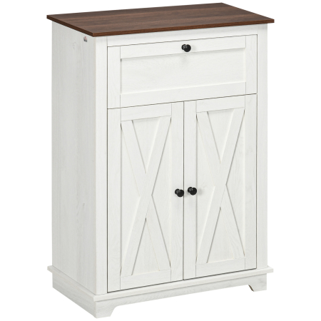 Dulapuri si rafturi depozitare -  Bufet de depozitare cu multiple spatii de depozitare, 2 usi cu raft reglabil, 1 sertar, 60L x 30Ad x 87,5i cm