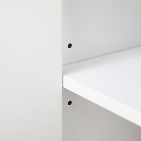  Bufet Modern cu 12 Rafturi Interioare  din PAL pentru Bucatarie, Sufragerie si Hol, 120x35x85 cm, Alb [8]