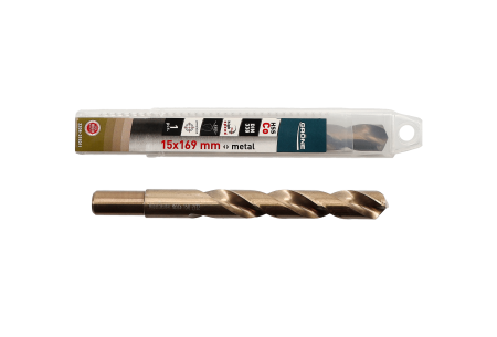 Unelte de vopsit si tencuit - Burghiu metalic Gröne HSS Co, Ø 15 mm, DIN 338, pachet de 1, teava PP