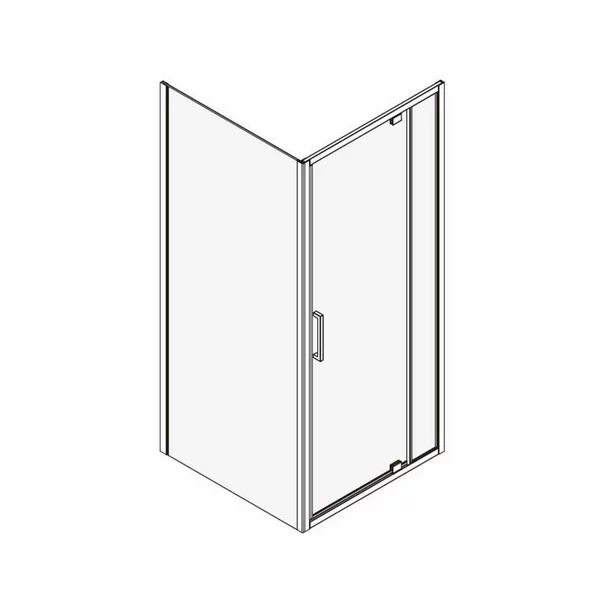 Cabina de dus dreptunghiulara cu usa pivotanta Mediterraneo Andina 100x80 crom [1]