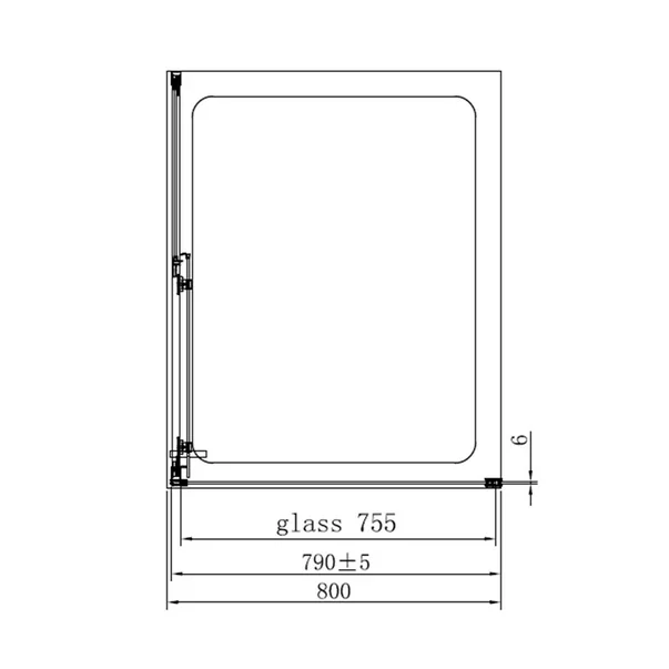 Cabina de dus dreptunghiulara Mediterraneo Iris N cu usa culisanta 100x80 negru [2]