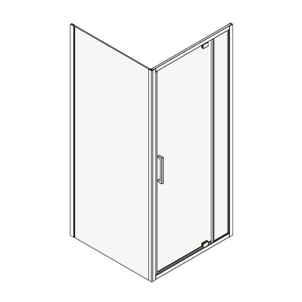 Cabina de dus patrata cu usa pivotanta Mediterraneo Andina 80x80 crom [4]