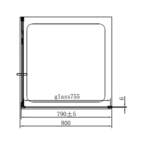 Cabina de dus patrata cu usa pivotanta Mediterraneo Andina 80x80 crom [2]