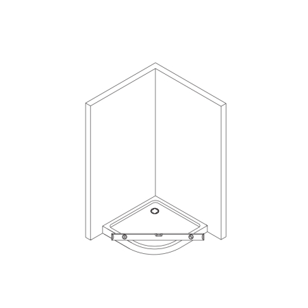 Cabina de dus Sanswiss, Ocelia, semirotunda 90 x 90 cm, cu acces pe mijloc, crom lucios [5]