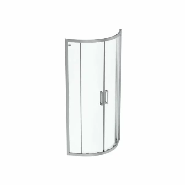 Zona de dus - Cabina de dus semirotunda cu usi glisante 80x80 Ideal Standard Connect 2 profil crom