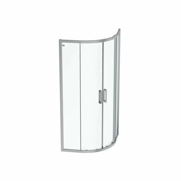 Zona de dus - Cabina de dus semirotunda cu usi glisante 90x90 Ideal Standard Connect 2 profil crom