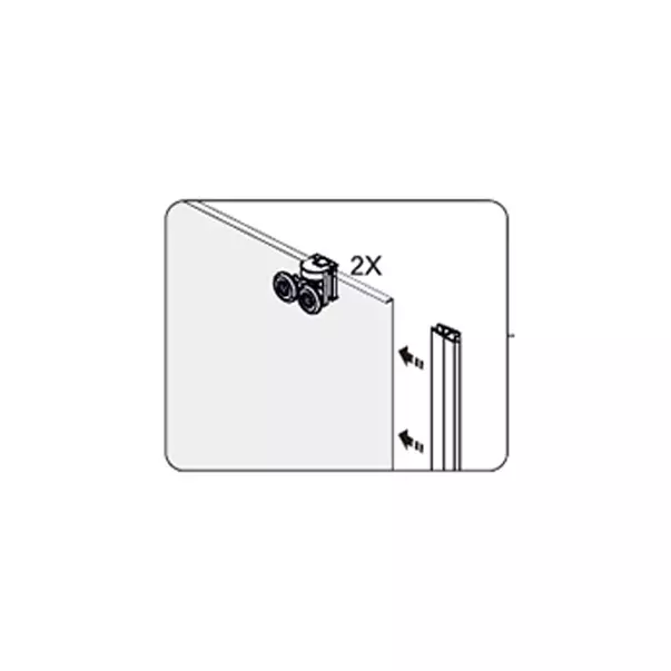 Cabina de dus semirotunda Mediterraneo Meda cu usi culisante 90x90 cm crom [4]